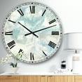 thumbnail image 2 of DesignArt Pale Blue Shade III Large Wall Clock, 2 of 2