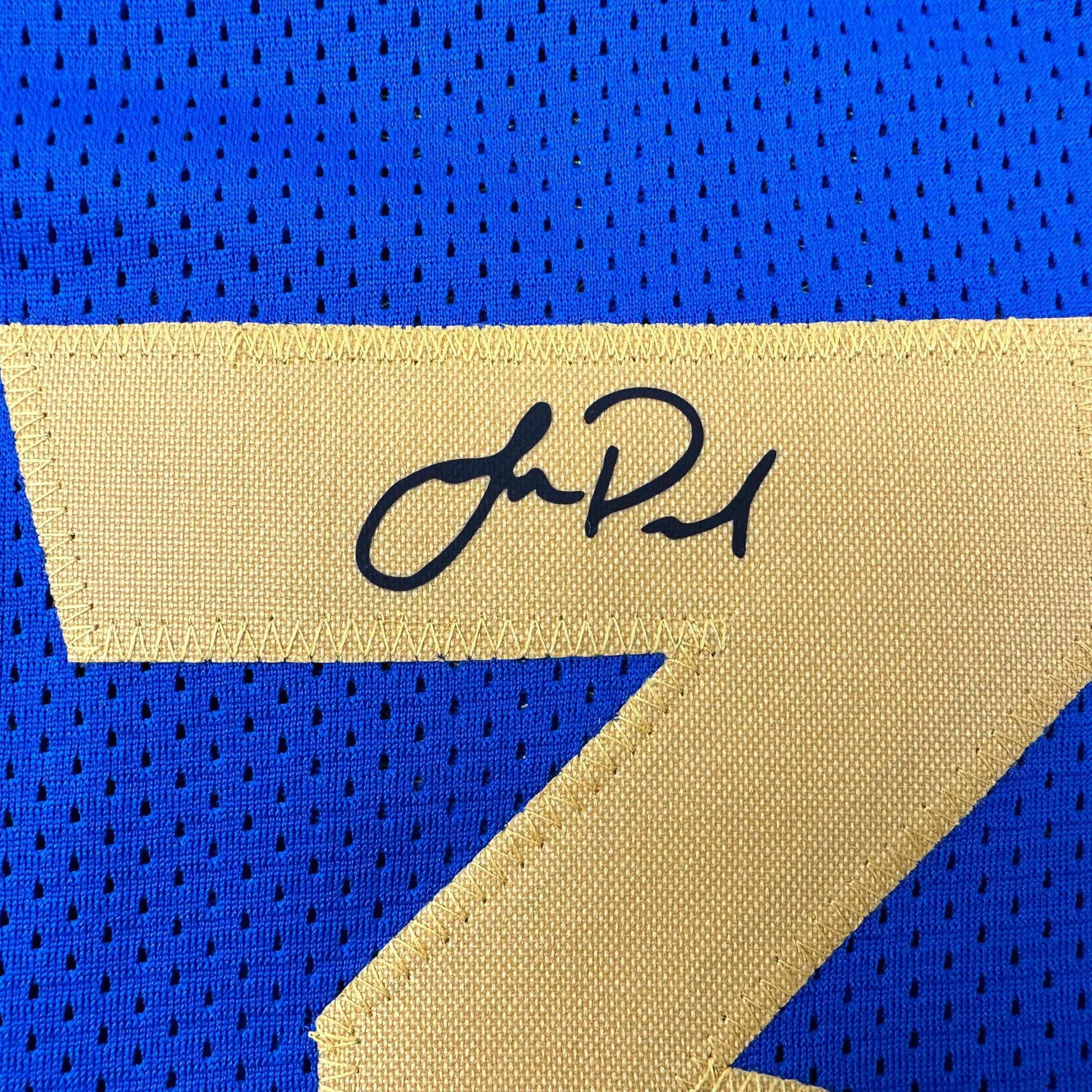 Facsimile Autographed Jordan Poole Golden State Blue Reprint Laser Auto  Basketball Jersey Size Men's XL 