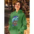thumbnail image 2 of Woman With A Knot On Her Head Hoodie Women -SPIdeals Designs, Female Large, 2 of 4