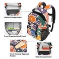 thumbnail image 5 of JIALIOU 14" Laptop Backpack Waterproof Airline Approved Stylish Casual Daypack for Travel Business College Work, Colorful Skull, 5 of 8