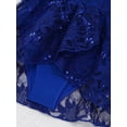 thumbnail image 7 of iEFiEL Girls Floral Lace Sequins Ballet Leotard Mesh Lyrical Latin Dance Dress, 7 of 7