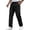 Black, variant on Pants for Men Airflow Lightweight Grid Waffle Straight Loose Leg Breathable Fabric Leisure Outdoor Bottoms,Sizes S-3XL
