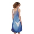 thumbnail image 2 of Christian Cross And White Doves Print Sleeveless Knee Length Dress, Jesus Christian Fashion Summer Maxi Dress For Women, 2 of 4