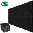 thumbnail image 3 of OUSGAR 12/24/36/48/96 Pack Studio Acoustic Foams Panels Sound Dampening Noise Sound Insulation Foam Wedges, 3 of 9