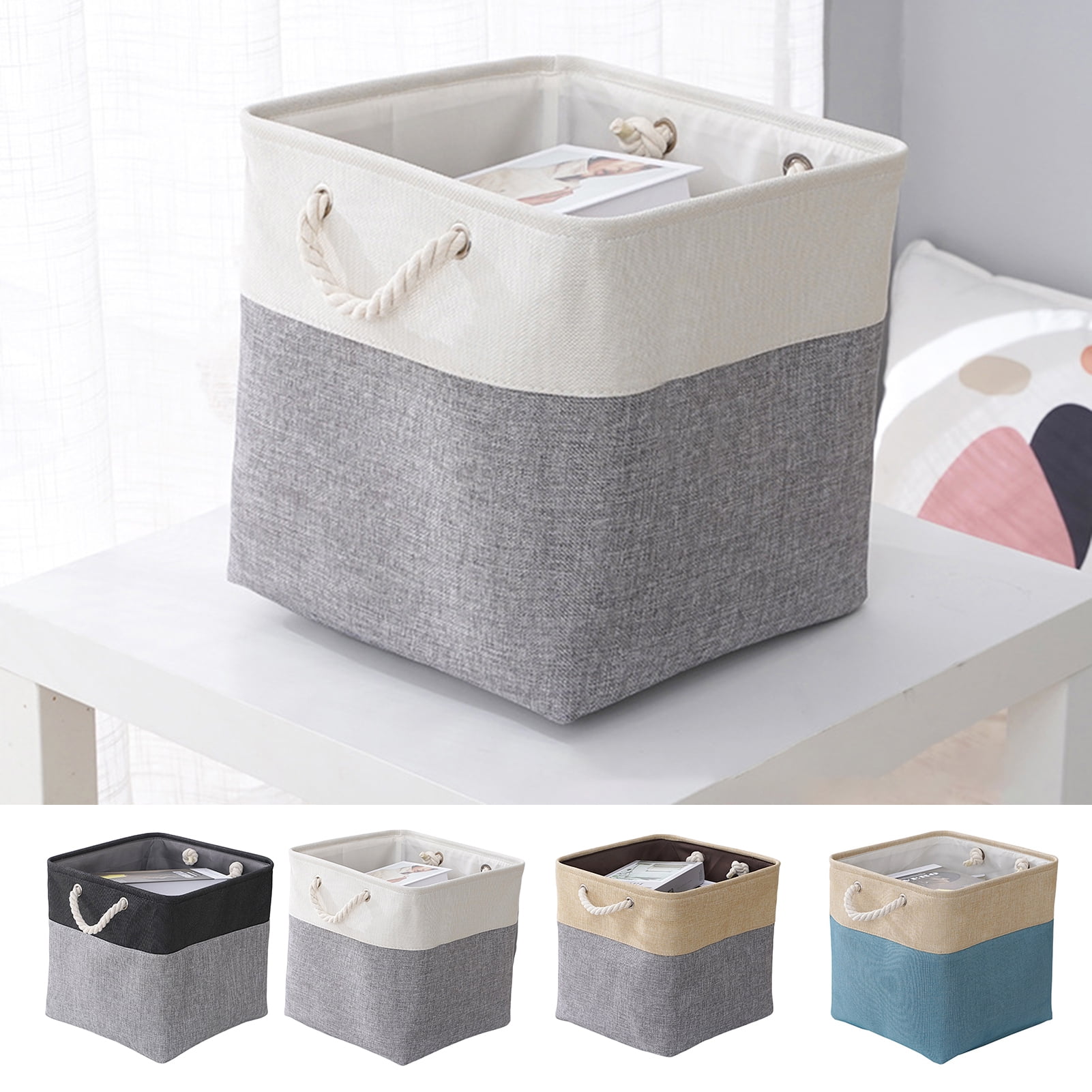 Wanwan Storage Basket Spacesaving Foldable Folding Laundry Basket Home Dorm Organizer Container
