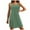 Green, variant on Plus Size Dresses Swimsuit Cover Up Spaghetti Strap Eyelet Embroidery Sleeveless Sundress Blue XXL
