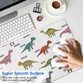 thumbnail image 4 of Long Mouse Pads for Desk,White Cartoon Dinosaurs Names Pattern Desk Mats on Top Of Desks, Desk Mouse Pad Extra Large with 3mm Non-Slip Base and Stitched Edge for Gaming,Office,Work,Home 31.5"x11.8", 4 of 6