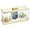 Clear/Soft Brass, variant on mDesign Cosmetic Divided Storage Organizer Box, 3 Sections and Lid - Clear/White