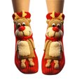 thumbnail image 2 of LEBONYARD Winter Womens Fuzzy Socks Soft Warm,Christmas Sleep Lovely Floor Three-dimensional Wool Thickened Warm In Winter Wine, 2 of 4