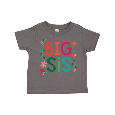 

Inktastic Big Sis Girls Cute Sister Announcement Gift Toddler Toddler Girl T-Shirt