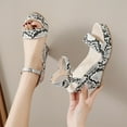 thumbnail image 5 of KBODIU Women's Wedge Heels, Women Wide Width Heels Sandals Fish Mouth Wedges Wedge Heel Buckle High Heels Luxury Sandals Wedding Heels Prom Heels Dress Shoes White 37, 5 of 7