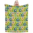 thumbnail image 3 of Funny Frog Blanket Cozy Soft Frog Flannel Plush Throw Blanket Warm Fluffy Cute Frog Fleece Bedding Stuff Decor Blanket Gifts for Lover Teens Girls Boys Kids Adults Women Bed Travel 50"x60", 3 of 6