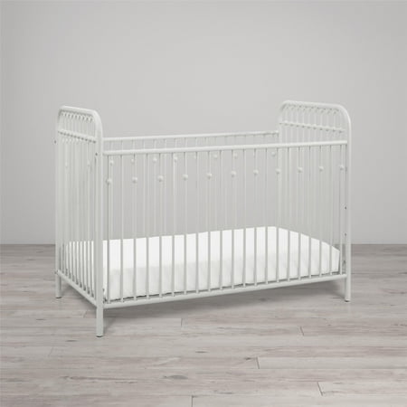 Little Seeds Monarch Hill Ivy Metal Crib, White