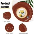 thumbnail image 4 of HEIPINIUYE 25 Pieces Brown Paper Plates 7 Inch Brown Scalloped Plates Disposable Dinner Plate for Wedding Baby Shower Birthday Party Dessert Plate, 4 of 7
