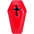 thumbnail image 2 of Body Candy Womens 16G Black PVD Steel Red Cross Coffin Labret Monroe Lip Ring Tragus Cartilage Stud 5/16", 2 of 3