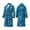 Blue, variant on Men Celtic Knot Print Robe Shawl Collar Wrap Bathrobe Belt Pocket Sleepwear