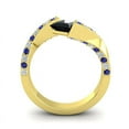 thumbnail image 4 of 1.20 T.C.W Natural Diamond Black Onyx & Blue Sapphire Gemstone Beautiful Anniversary Ring for Ladies Solid 18K Yellow Gold Size 9 by Diamond-Capitals, 4 of 8