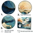 thumbnail image 3 of Designart "Liquid Ocean Storm In Blue And Gold I" Abstract Shapes Wall Art Prints, 3 of 7
