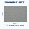 thumbnail image 2 of Parches de reparación de lino Uxcell de 8x11 pulgadas, parche de tela autoadhesivo para sofás, bolsas de mano, muebles, asientos de coche, ropa, tiendas, gris claro, 2 of 6