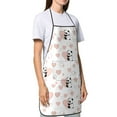 thumbnail image 4 of Yiaed Heart Panda Print Kitchen Apron with Hand Wipe Pockets,Big Pocket,Aprons for Women with Pockets, Waterproof for Cooking Baking, 4 of 7