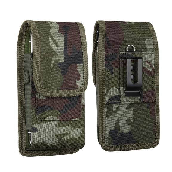 Camo Cell Phone Case Holster Pouch, Military Grade Camouflage Belt Clip Phone Holder Fit for Samsung Galaxy A16 A15 A13 A12 A55 A42 A36 A35 A25 A23, A04e, A03s, S24 FE, S20 FE, S25 Ultra, S24 Ultra