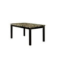 thumbnail image 3 of Modern Contemporary Rectangular Dining Table With Faux Marble Top And Birch Veneer Finish, 3 of 4