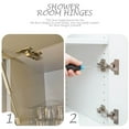 thumbnail image 3 of Raindrops 4-Pack Stainless Steel Cabinet Door Hinges Replacement for Frameless Kitchen and Bathroom Cabinets Hardware, 3 of 8