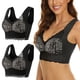 thumbnail image 2 of Pack de 2 sujetadores de encaje para mujer talla grande: sin aros, copa 3/4, tirantes fijos, cómoda mezcla de nylon y spandex, 2 of 8