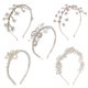 thumbnail image 5 of Diadema nupcial de la boda Yinane Flor Rhinestone, 5 of 8
