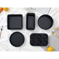 thumbnail image 5 of Unique Bargains Nonstick Bakeware Set Baking Pans Set Black 5 Pcs, 5 of 6