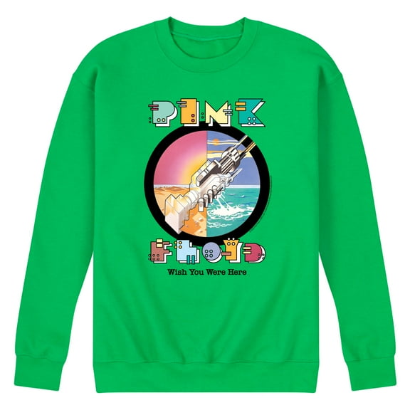 Pink Floyd - Robot Handshake - Men's Crew Neck Fleece Pullover