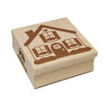thumbnail image 1 of Cute House Heart Window Boxes Square Rubber Stamp Stamping Scrapbooking Crafting - Small 1.25in, 1 of 7