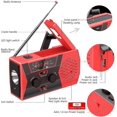 thumbnail image 2 of Solar Powered Hand-crank Radio With Bright Flashlight 2000mah Power Bank, Emergency-radio, 2 of 5