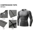 thumbnail image 5 of YUSHOW Men's Long Sleeve Compression Shirts Running Basketball Base Layer Athletic Workout Shirt Gray,xl, 5 of 7
