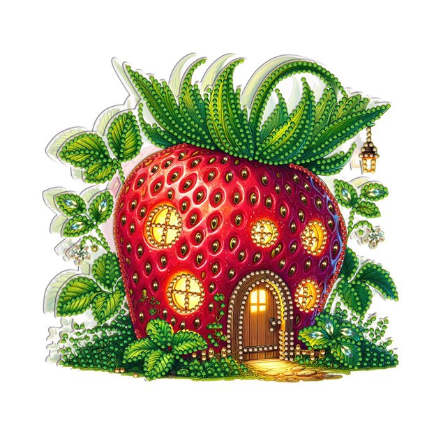 Decorativa DIY Lámpara Diamante 5D Pintura Diamantes Noche LED Doble Cara Uvas Forma Especial para Adultos Principiantes