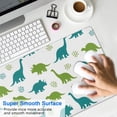 thumbnail image 4 of Long Mouse Pads for Desk,White Dinosaurs Silhouette Pattern Desk Mats on Top Of Desks, Desk Mouse Pad Extra Large with 3mm Non-Slip Base and Stitched Edge for Gaming,Office,Work,Home 31.5"x11.8", 4 of 6