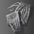 thumbnail image 3 of Pantalones cargo para hombre, ropa de trabajo, pantalones de camuflaje para hombre, pantalones holgados de diseño gris y negro, pantalones largos, estilo urbano, de gran tamaño, estéticos, novedad, 3 of 5