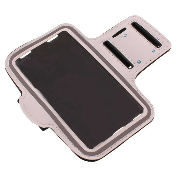 Sports Running Armband for iPhone 16 Pro Max/Plus - White Gym Workout Case Cover Band for iPhone 16 Pro Max/Plus