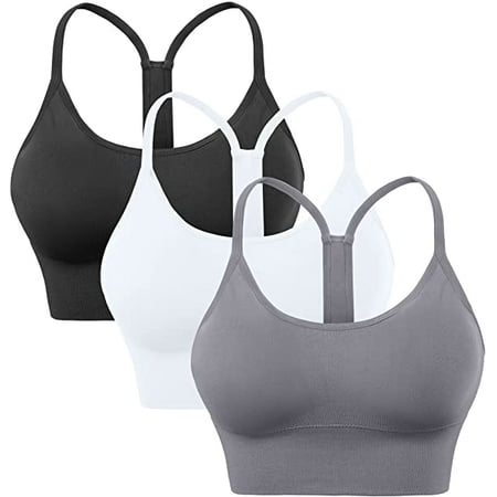 

Women s Padded Racerback Sports Bra Spaghetti Strap Crisscross Bra Yoga Workout Fitness Training Bra Low Impact