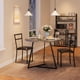 thumbnail image 1 of 3 - piece round dining mesa set para 2 in gray, includes a kitchen mesa y 2 forrado sillas, ideal para para kitchens y small apartments, 1 of 9
