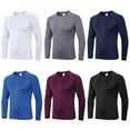 thumbnail image 2 of Hazel Tech Men's Quick-drying Fitness Long-sleeved Stretch Tight Sports Running Training Breathable T-shirt Top, 2 of 10