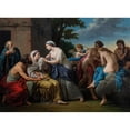 thumbnail image 2 of Louis-Jean-François Lagrenée 14x11 Black Ornate Wood Framed Double Matted Museum Art Print Titled: Friendship Consoling Old Age of the Loss of Beauty and the Departure of Pleasures (178, 2 of 5