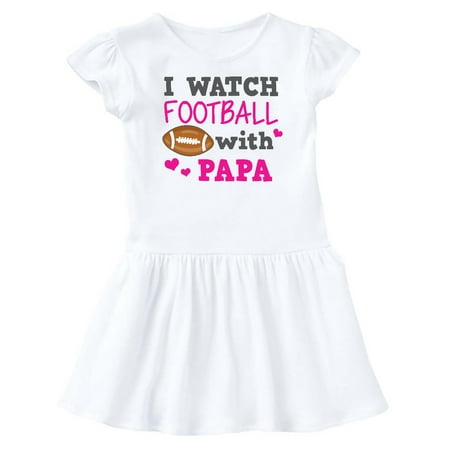 

Inktastic I Watch Football with My Papa Gift Baby Girl Dress