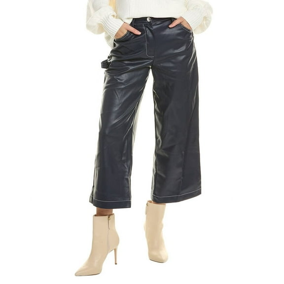 STAUD womens Cropped Domino Pant, 0, Blue