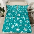 thumbnail image 2 of Manfei Dreamy Snowflake Chils Bed Sheets, Merry Christmas King Sheets, Kawaii Princess Style Sheet Set, Super Cozy Room Decor, 4-Piece, 2 of 7