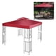 thumbnail image 3 of Cubierta para sombrilla, 2 capas, de repuesto, para patio, gazebo, toldo, impermeable, para exteriores, para sombrilla, rojo vino seitruly  HA005510-01, 3 of 6