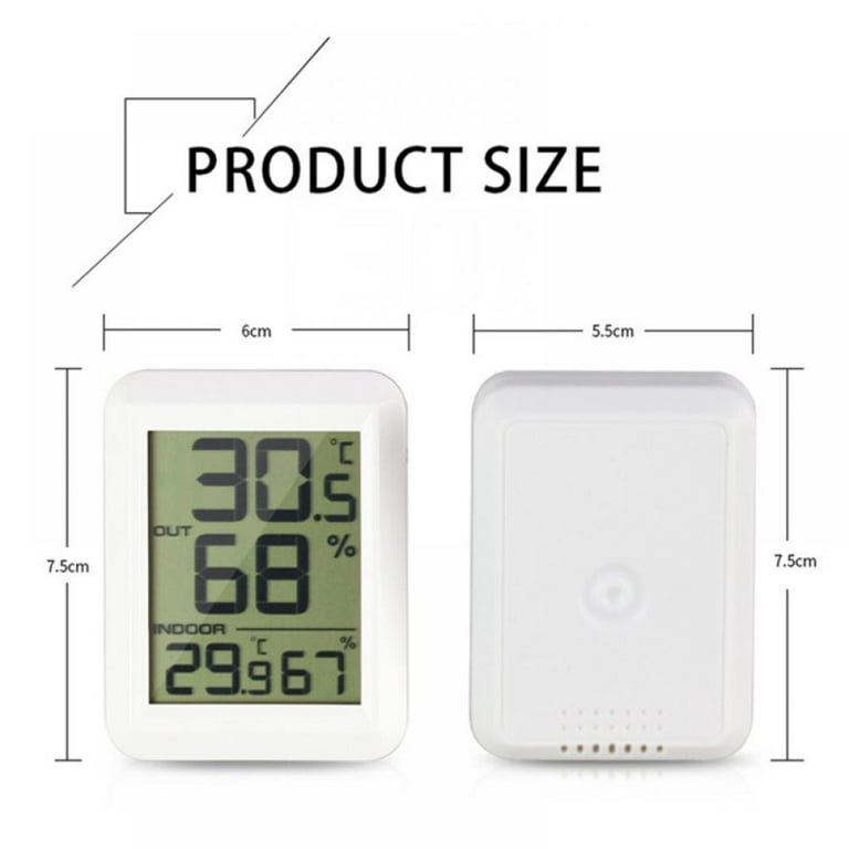 Digital Thermometer Hygrometer Indoor Outdoor Humidity Meter