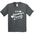 thumbnail image 3 of Inktastic I'm Grandma's Favorite with Arrow and Hearts Youth T-Shirt, 3 of 5