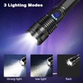 thumbnail image 2 of EIGTHTAIL 120000 Lumens Powerful Flashlight  Rechargeable XHP70.2 Super Bright Tactical Led Flashlight Zoom Torch, 2 of 11