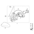 thumbnail image 4 of Rear View Mirror, Wing Mirror Cap ABS Rearview Mirror Case 51167205292 Right Side Mirror, Fit for E90 E91 E92 E93 LCI Auto Parts, 4 of 7